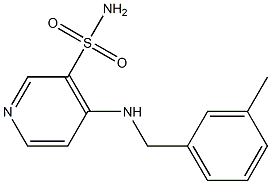 4-(3-METHYLBENZYL)AMINO-3-PYRIDINESULFONAMIDE 结构式