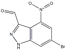 6-BROMO-4-NITROINDAZOLE-3-CARBOXYALDEHYDE 结构式