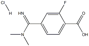 N,N-Dimethyl-4-carboxy-3-fluorobenzamidine hydrochloride 结构式