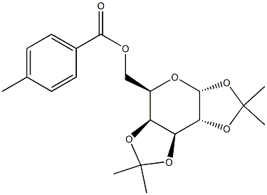 1,2:3,4-DI-O-ISOPROPYLIDENE-6-O-(4-METHYLBENZOYL)-A-D-GALACTOPYRANOSE 结构式