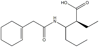 (2S)-3-[(Cyclohex-1-En-1-ylacetyl)Amino]-2-Ethylhexanoic Acid 结构式