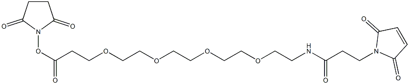 1-Maleinimido-3-oxo-7,10,13,16-tetraoxa-4-azanonadecan-19-oic acid succinimidyl ester 结构式