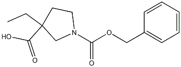 PYRROLIDINE-1,3-DICARBOXYLICACID1-BENZYLESTER3-ETHYLESTER 结构式