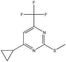 2-甲硫基-4-环丙基6-三氟甲基嘧啶 结构式
