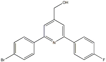 (2-(4-bromophenyl)-6-(4-fluorophenyl)pyridin-4-yl)methanol 结构式