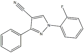 1-(2-fluorophenyl)-3-phenyl-1H-pyrazole-4-carbonitrile 结构式