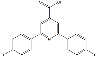 2-(4-chlorophenyl)-6-(4-fluorophenyl)pyridine-4-carboxylic acid 结构式