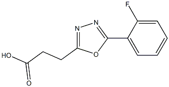 3-(5-(2-fluorophenyl)-1,3,4-oxadiazol-2-yl)propanoic acid 结构式