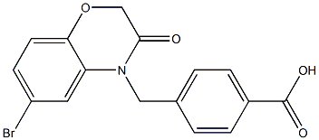 4-((6-bromo-2,3-dihydro-3-oxobenzo[b][1,4]oxazin-4-yl)methyl)benzoic acid 结构式