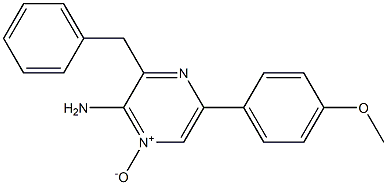 2-Amino-3-benzyl-5-(4'-methoxyphenyl)-pyrazine-1-oxide 结构式