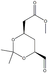 METHYL (3R,5S)-6-OXO-3,5-ISOPROPYLIDEREDIOXYHEXANOATE 结构式