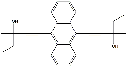 9,10-BIS(3-HYDROXY-3-METHYLPENT-1-YNYL)ANTHRACENE 结构式