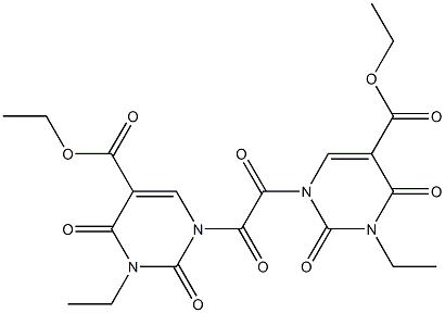 N,N''-OXALYLBIS(3-ETHYL-5-CARBETHOXYURACIL) 结构式