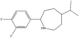 2-(3,4-DIFLUOROPHENYL)-5-ISOPROPYLAZEPANE 结构式