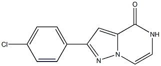 2-(4-CHLORO)-PHENYLPYRAZOLO[1,5-A]PYRAZIN-4(5H)-ONE 结构式