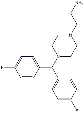 2-{4-[BIS(4-FLUOROPHENYL)METHYL]PIPERAZIN-1-YL}ETHANAMINE 结构式