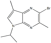 2-BROMO-5-ISOPROPYL-3,7-DIMETHYL-5H-PYRROLO[2,3-B]PYRAZINE 结构式