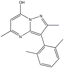 3-(2,6-DIMETHYLPHENYL)-2,5-DIMETHYLPYRAZOLO[1,5-A]PYRIMIDIN-7-OL 结构式