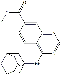 4-(ADAMANTAN-1-YLAMINO)-QUINAZOLINE-7-CARBOXYLIC ACID METHYL ESTER 结构式