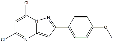 5,7-DICHLORO-2-(4-METHOXYPHENYL)PYRAZOLO[1,5-A]PYRIMIDINE 结构式
