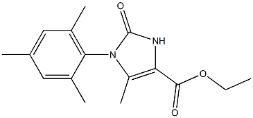 5-METHYL-2-OXO-1-(2,4,6-TRIMETHYL-PHENYL)-2,3-DIHYDRO-1H-IMIDAZOLE-4-CARBOXYLIC ACID ETHYL ESTER 结构式