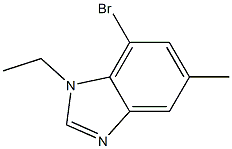 7-BROMO-1-ETHYL-5-METHYL-1H-BENZOIMIDAZOLE 结构式