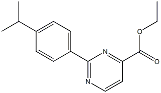 ETHYL 2-(4-ISOPROPYLPHENYL)-4-PYRIMIDINE CARBOXYLATE 结构式