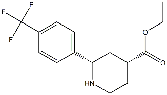 ETHYL CIS-2-[4-(TRIFLUOROMETHYL)PHENYL]PIPERIDINE-4-CARBOXYLATE 结构式