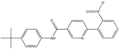 N-(4-TERT-BUTYLPHENYL)-6-(2-NITROPHENYL)NICOTINAMIDE 结构式