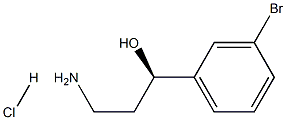 (R)-(3-bromophenyl)-beta-alaninol HCl 结构式