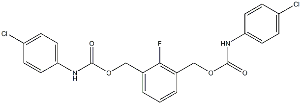 3-({[(4-chloroanilino)carbonyl]oxy}methyl)-2-fluorobenzyl N-(4-chlorophenyl)carbamate 结构式