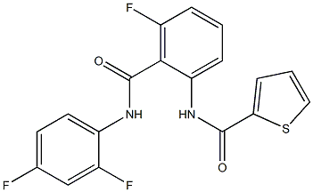 N2-{2-[(2,4-difluoroanilino)carbonyl]-3-fluorophenyl}thiophene-2-carboxamide 结构式