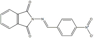 2-[(4-nitrobenzylidene)amino]isoindoline-1,3-dione 结构式