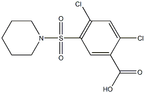 2,4-dichloro-5-(piperidinosulfonyl)benzenecarboxylic acid 结构式