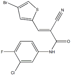 N1-(3-chloro-4-fluorophenyl)-3-(4-bromo-2-thienyl)-2-cyanoacrylamide 结构式