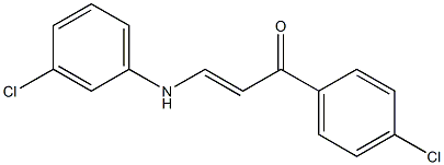 3-(3-chloroanilino)-1-(4-chlorophenyl)prop-2-en-1-one 结构式