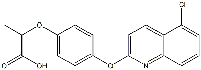 2-{4-[(5-chloro-2-quinolyl)oxy]phenoxy}propanoic acid 结构式