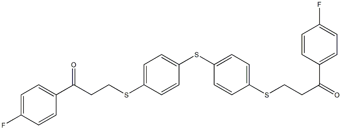 1-(4-fluorophenyl)-3-({4-[(4-{[3-(4-fluorophenyl)-3-oxopropyl]sulfanyl}phenyl)sulfanyl]phenyl}sulfanyl)-1-propanone 结构式