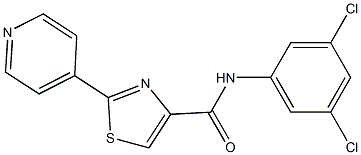N-(3,5-dichlorophenyl)-2-(4-pyridinyl)-1,3-thiazole-4-carboxamide 结构式