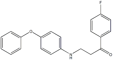 1-(4-fluorophenyl)-3-(4-phenoxyanilino)-1-propanone 结构式