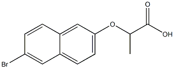 2-[(6-bromo-2-naphthyl)oxy]propanoic acid 结构式