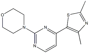 4-[4-(2,4-dimethyl-1,3-thiazol-5-yl)pyrimidin-2-yl]morpholine 结构式