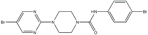 N1-(4-bromophenyl)-4-(5-bromopyrimidin-2-yl)piperazine-1-carboxamide 结构式