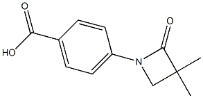 4-(3,3-dimethyl-2-oxo-1-azetanyl)benzenecarboxylic acid 结构式