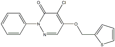 4-chloro-2-phenyl-5-(2-thienylmethoxy)-2,3-dihydropyridazin-3-one 结构式