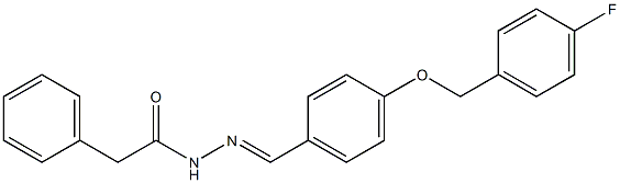 N'-((E)-{4-[(4-fluorobenzyl)oxy]phenyl}methylidene)-2-phenylacetohydrazide 结构式