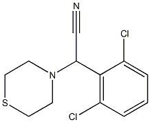 2-(2,6-dichlorophenyl)-2-(1,4-thiazinan-4-yl)acetonitrile 结构式