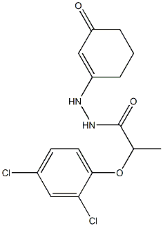 2-(2,4-dichlorophenoxy)-N'-(3-oxo-1-cyclohexenyl)propanohydrazide 结构式