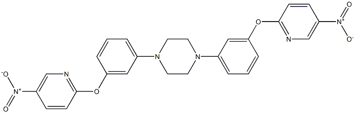 1,4-di{3-[(5-nitro-2-pyridyl)oxy]phenyl}piperazine 结构式