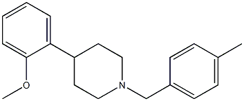 4-(2-methoxyphenyl)-1-(4-methylbenzyl)piperidine 结构式